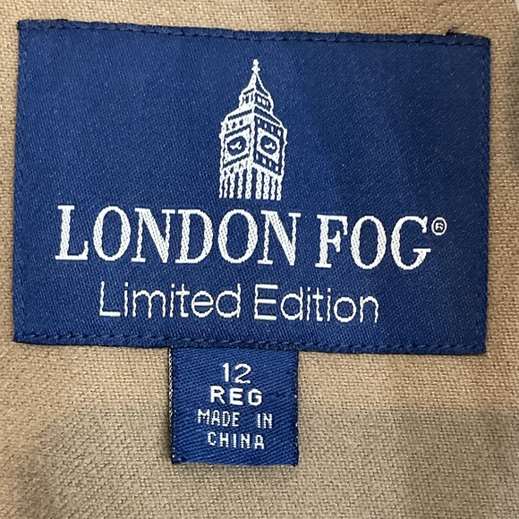 Khaki London Fog Limited Edition Women Sz 12 Zipper Lined‎ Raincoat  Trench Coat - Picture 2 of 15